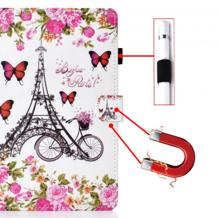 Custodia per Samsung Galaxy Tab A7 (2020) Torre Eiffel in bicicletta