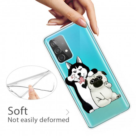 Samsung Galaxy A52 5G Custodia Funny Dogs