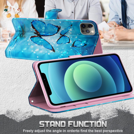 Samsung Galaxy A32 5G Light Spot Custodia Farfalle Blu Volanti