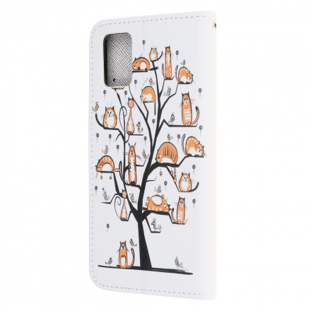 Samsung Galaxy A432 5G Custodia con cinturino Funky Cats