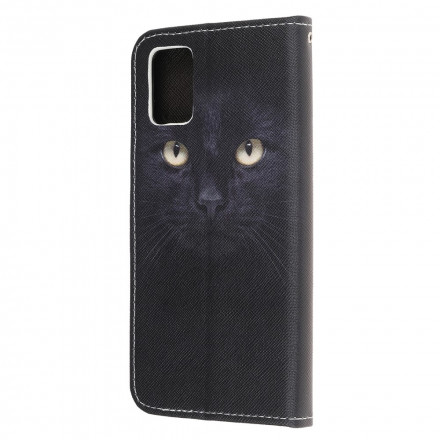 Custodia Samsung Galaxy A32 5G Black Cat Eye con cinturino