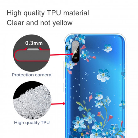 Custodia Xiaomi Redmi 9A Blue Flowers