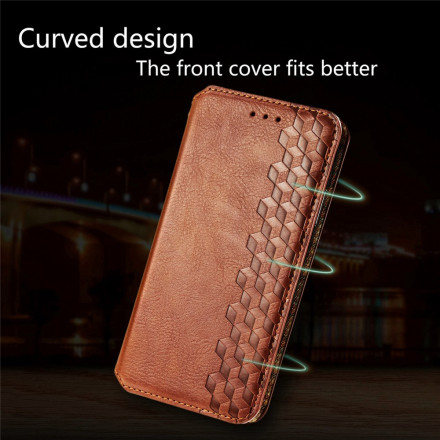 Flip Cover Samsung Galaxy A42 5G Pelle Effetto Diamante Texture