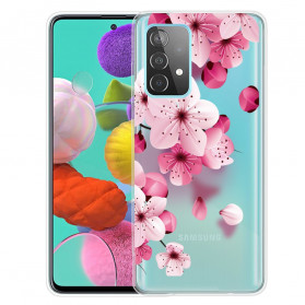 Samsung Galaxy A52 5G Custodia Fiori Rosa Piccoli