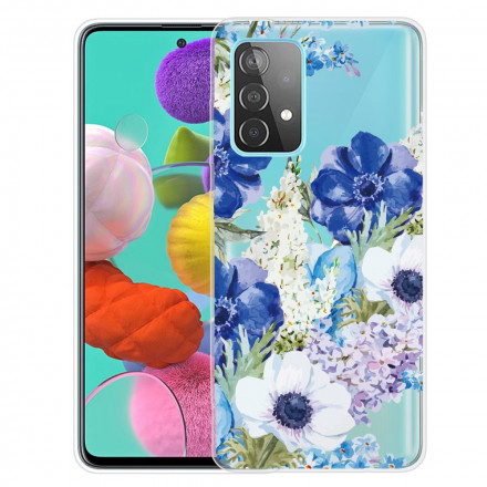 Custodia Samsung Galaxy A52 5G Clear Watercolour Flower