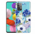 Custodia Samsung Galaxy A52 5G Clear Watercolour Flower