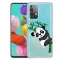 Samsung Galaxy A52 5G Clear Case Panda On Bamboo