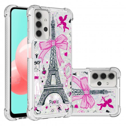 Samsung Galaxy A32 5G Custodia Torre Eiffel Glitter
