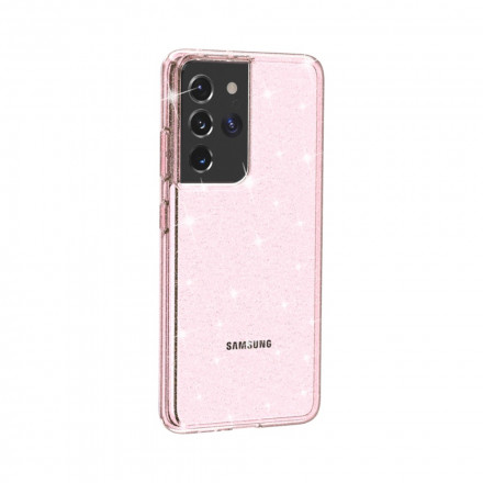 Samsung Galaxy S21 Ultra 5G Clear Glitter Cover