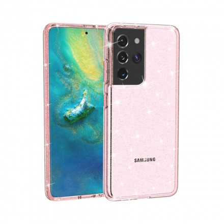 Samsung Galaxy S21 Ultra 5G Clear Glitter Cover