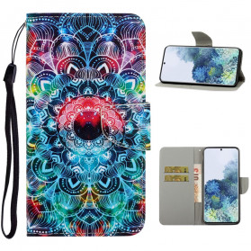 Samsung Galaxy S21 Ultra 5G Custodia con cinturino Mandala Flashy
