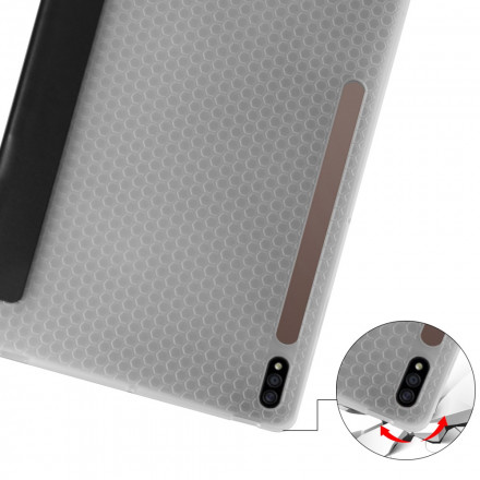 Custodia smart in silicone e similpelle per Samsung Galaxy Tab S7 Plus