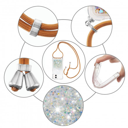 Custodia iPhone 12 Mini Glitter & String