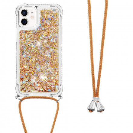 Custodia iPhone 12 Mini Glitter & String