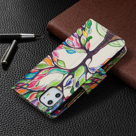 Cover per iPhone 11 Zip Pocket Tree