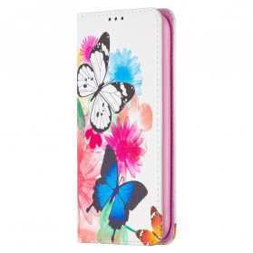 Flip Cover iPhone 11 Farfalle colorate