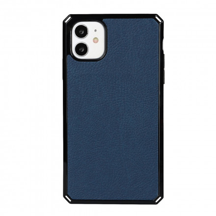 Flip Cover iPhone 11 in vera pelle di litchi con cinturino