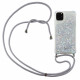 Custodia per iPhone 11 Pro con glitter e cordoncino