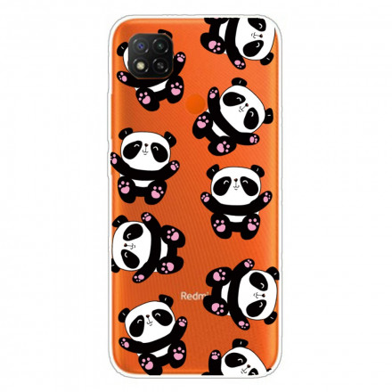 Xiaomi Redmi 9C Custodia Top Pandas Fun