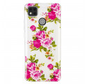 Xiaomi Redmi 9C Custodia Liberty Flowers Fluorescente