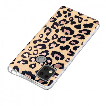 Xiaomi Redmi 9C Custodia in stile leopardo di marmo