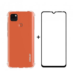Xiaomi Redmi 9C Custodia Combo Custodia e schermo in vetro temperato ENKAY