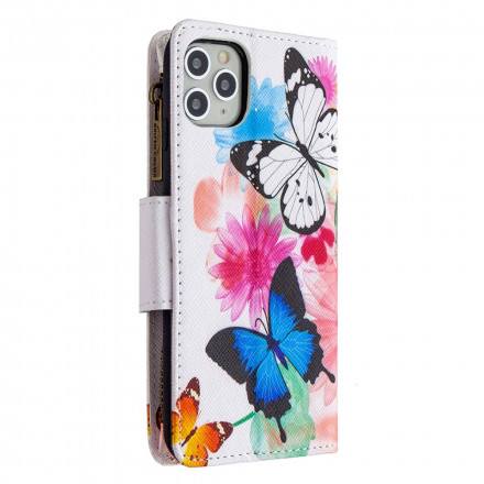 iPhone 11 Pro Max Tasca con cerniera Farfalle