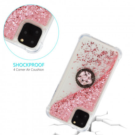 Custodia iPhone 11 Pro Max Glitter con anello di supporto