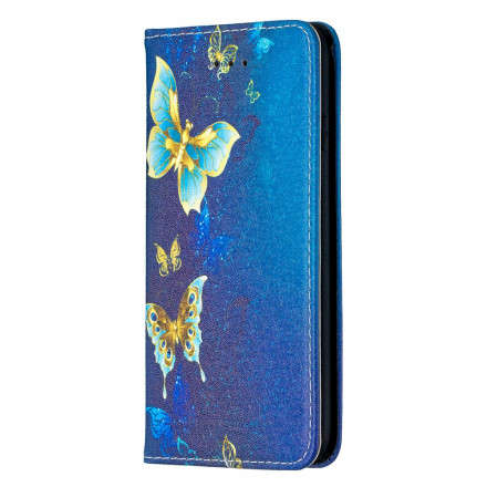 Flip Cover iPhone SE 2 / 8 / 7 Farfalle colorate