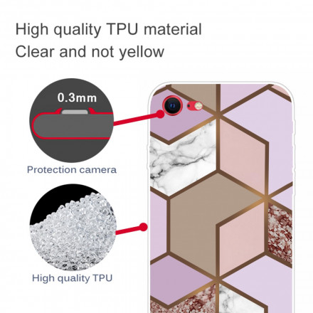 Custodia per iPhone SE 2 / 8 / 7 marmogeometrico