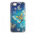 Custodia iPhone SE 2 / 8 / 7 Butterfly Design Glitter
