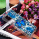 Xaiomi Mi Note 10 Lite Custodia Farfalle Glitter Blu