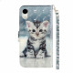 Custodia iPhone XR Kitten Light Spots con cinturino