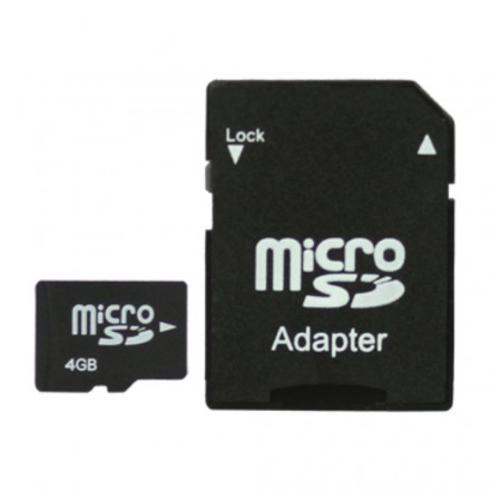 Scheda Micro SD da 4 GB con adattatore SD