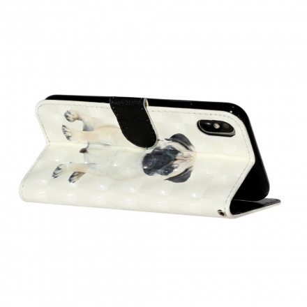 Custodia iPhone X / XS Dog Light Spots con cinturino
