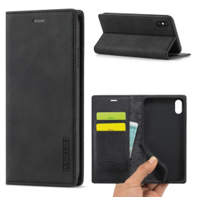 Flip Cover iPhone XS Max LC.IMEEKE effetto pelle