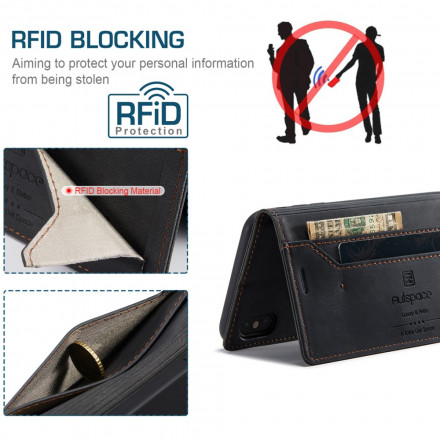 Flip Cover iPhone XS Max effetto pelle Tecnologia RFID