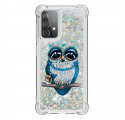 Samsung Galaxy A52 4G / A52 5G Custodia Miss Owl Glitter