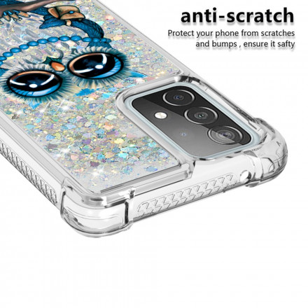 Samsung Galaxy A52 4G / A52 5G Custodia Miss Owl Glitter