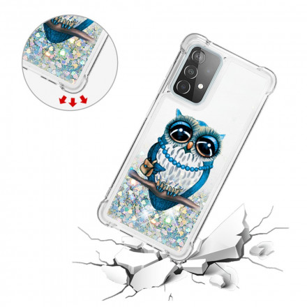 Samsung Galaxy A52 4G / A52 5G Custodia Miss Owl Glitter