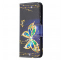 Samsung Galaxy A52 4G / A52 5G Custodia a farfalla oro