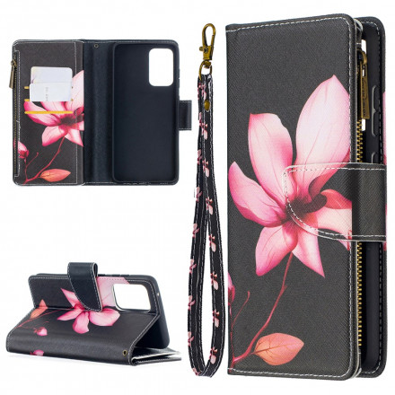 Custodia Samsung Galaxy A52 4G / A52 5G Zipped Pocket Flower
