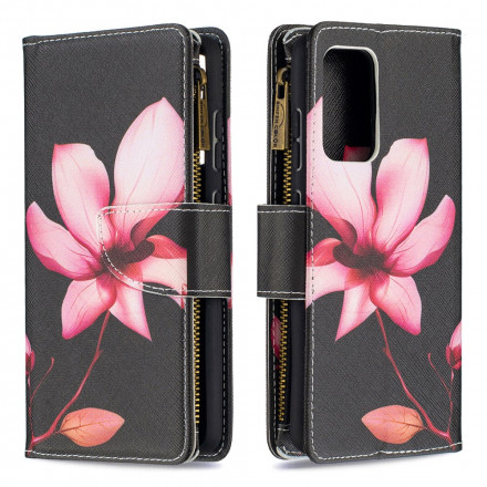 Custodia Samsung Galaxy A52 4G / A52 5G Zipped Pocket Flower