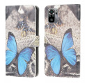 Xiaomi Redmi Note 10 / Note 10s Custodia a farfalla blu