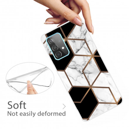 Samsung Galaxy A32 4G Custodia geometrica in marmo