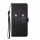 Samsung Galaxy A32 4G Custodia Cat Eye nera con cinturino