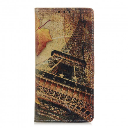 Xiaomi Poco X3 Custodia con torre Eiffel in autunno