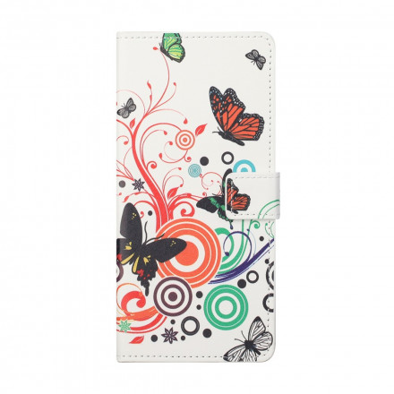 Xiaomi Redmi Note 10 Pro Custodia Farfalle e Fiori