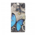 Xiaomi Redmi Note 10 Pro Custodia Butterfly Blue