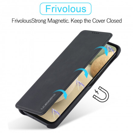 Flip Cover Samsung Galaxy A12 LC.IMEEKE effetto pelle